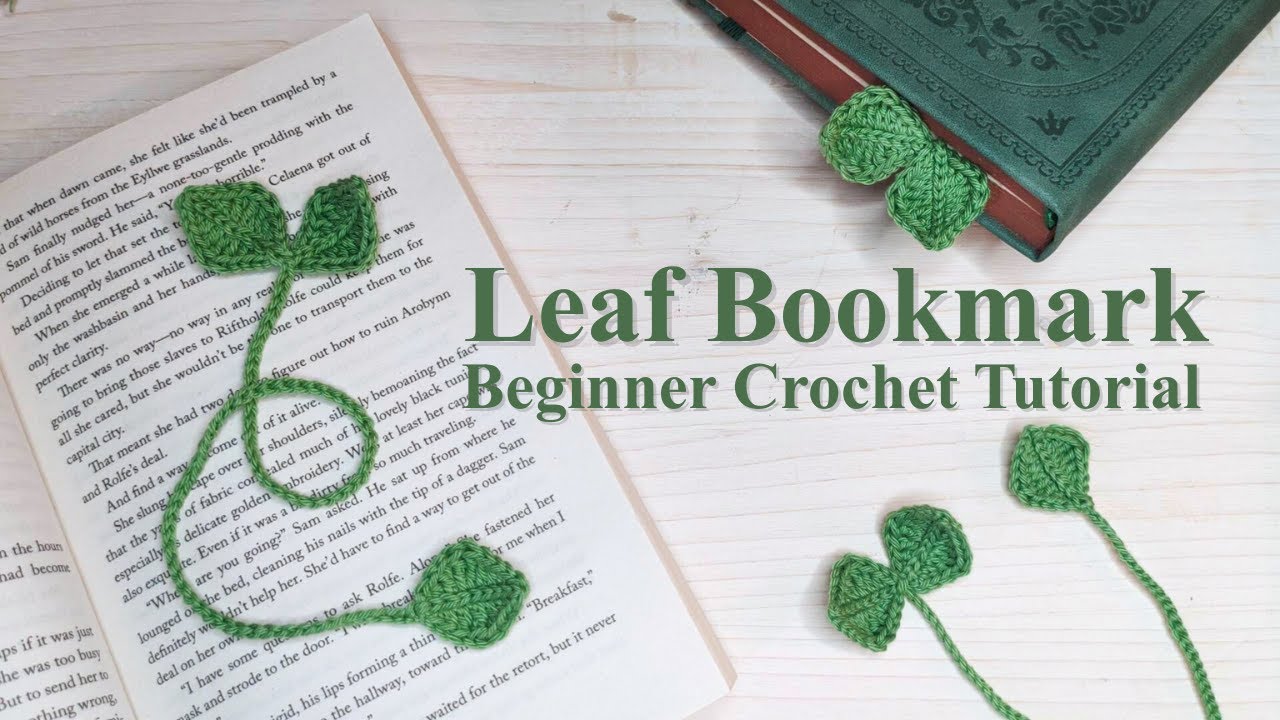 Leaf Bookmark Crochet Tutorial | Beginner Friendly 🌿