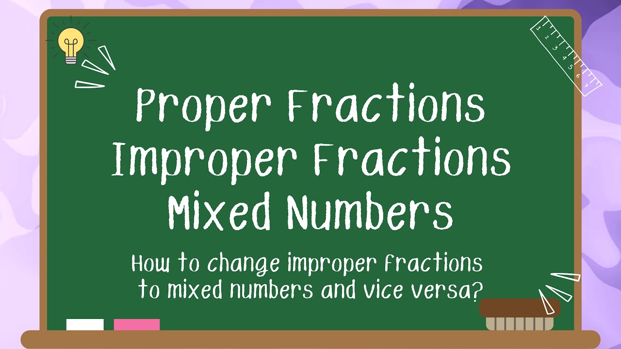 Mathematics | Proper Fractions, Improper Fractions, and Mixed Numbers