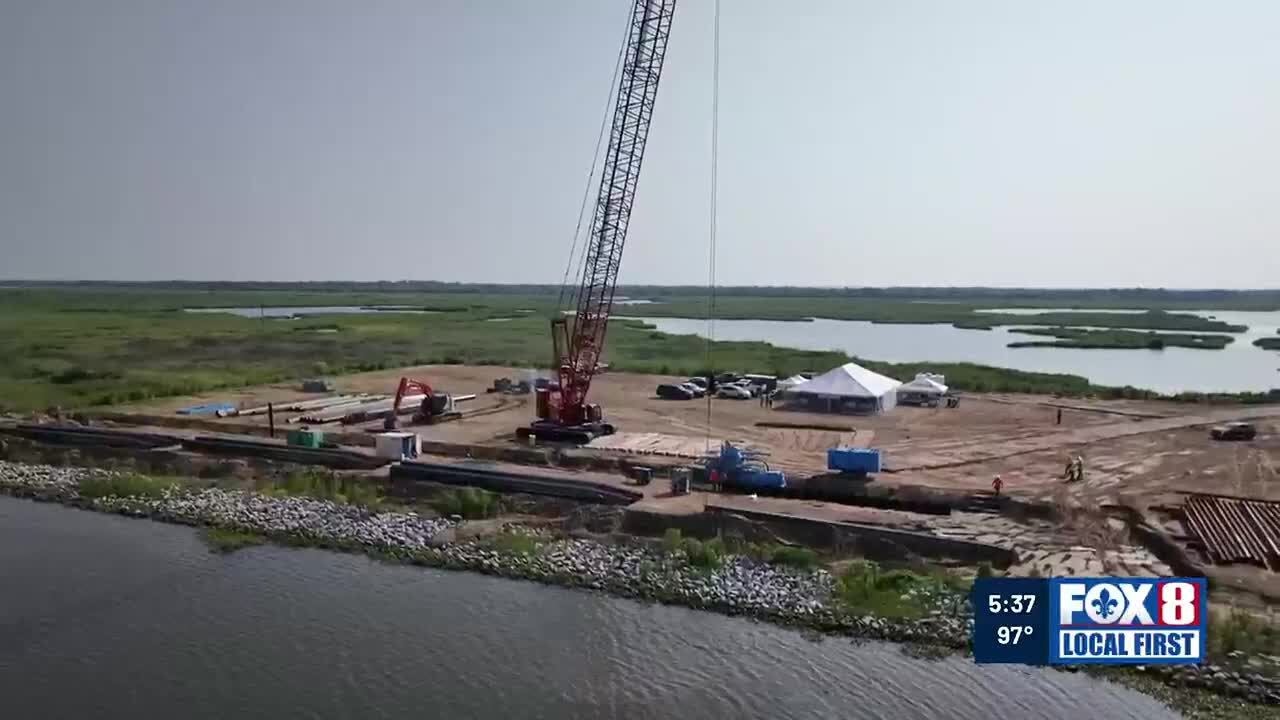 Major construction project in south Louisiana to provide hurricane protection for hundreds of tho...