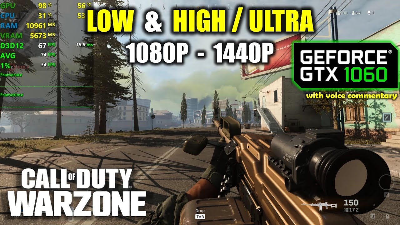 GTX 1060 | Call of Duty Warzone - Battle Royale - 1080p & 1440p - Low & High settings