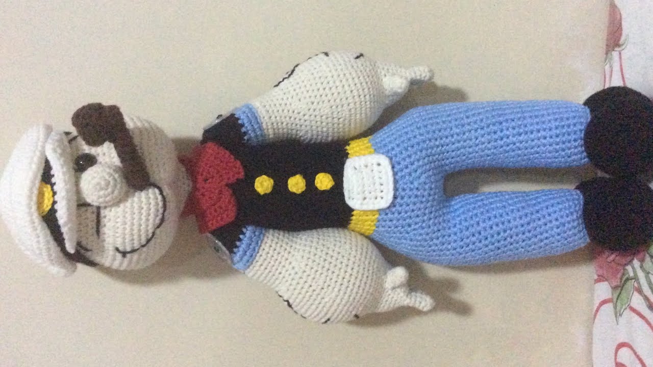 Amigurumi Popeye em Crochê (parte4)