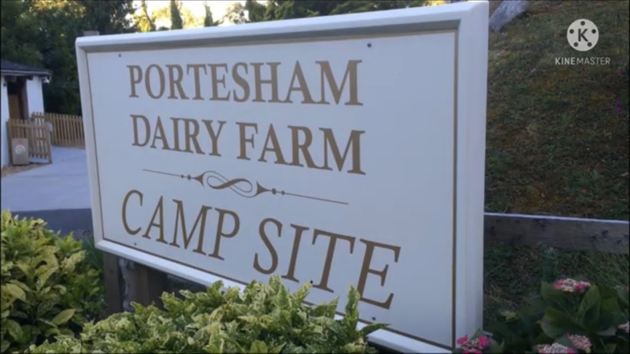 Portesham dairy farm camp and caravan site near Weymouth Dorset.