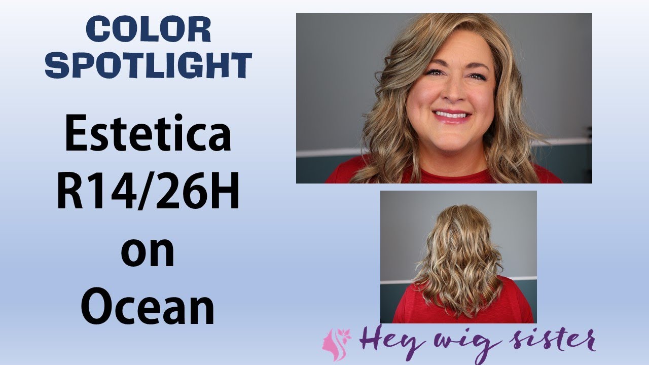 WIG COLOR FOCUS on Estetica Ocean R14/26H BLONDE non-rooted color