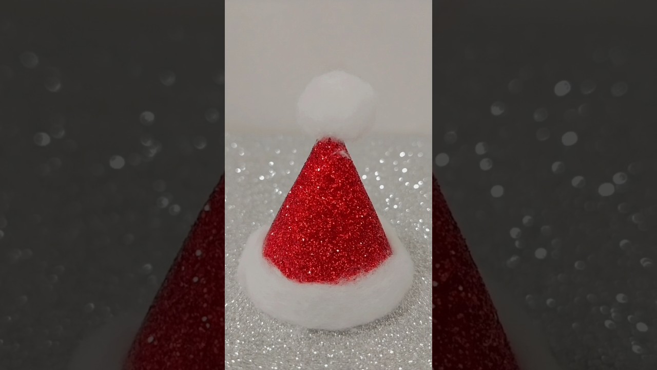 DIY Mini Christmas Cap/Hat |Santa Claus Cap making with paper| Santa cap making at home #viralshorts