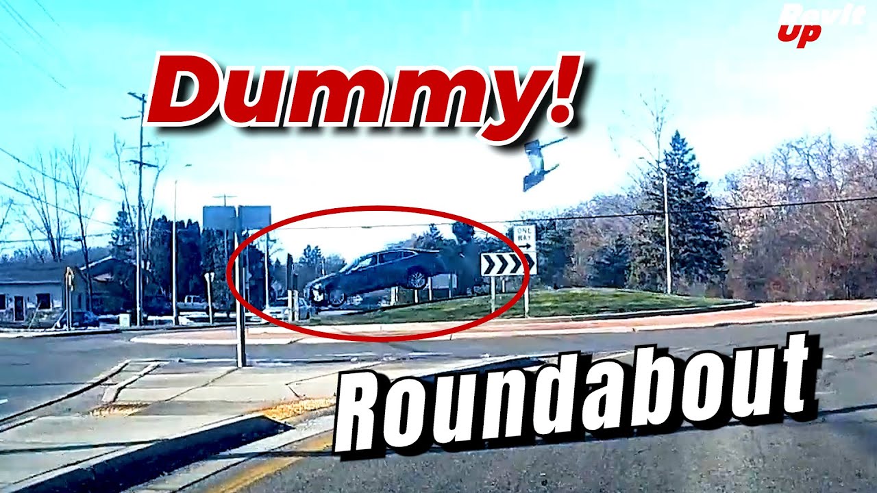 HOW (NOT) TO USE A ROUNDABOUT! Believe They Can Fly! Bad Driving, Car Crashes, Dashcam Video 874