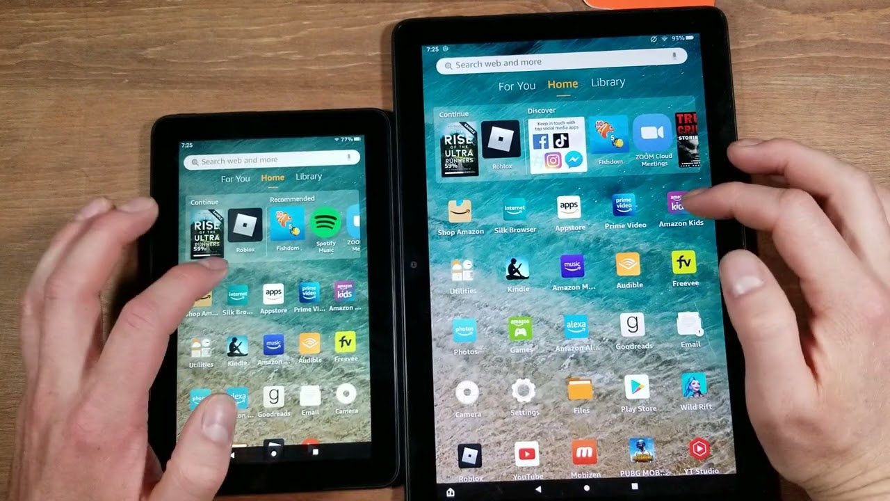 2022 Amazon Fire 7 vs Amazon Fire HD10 Speed Test Comparison
