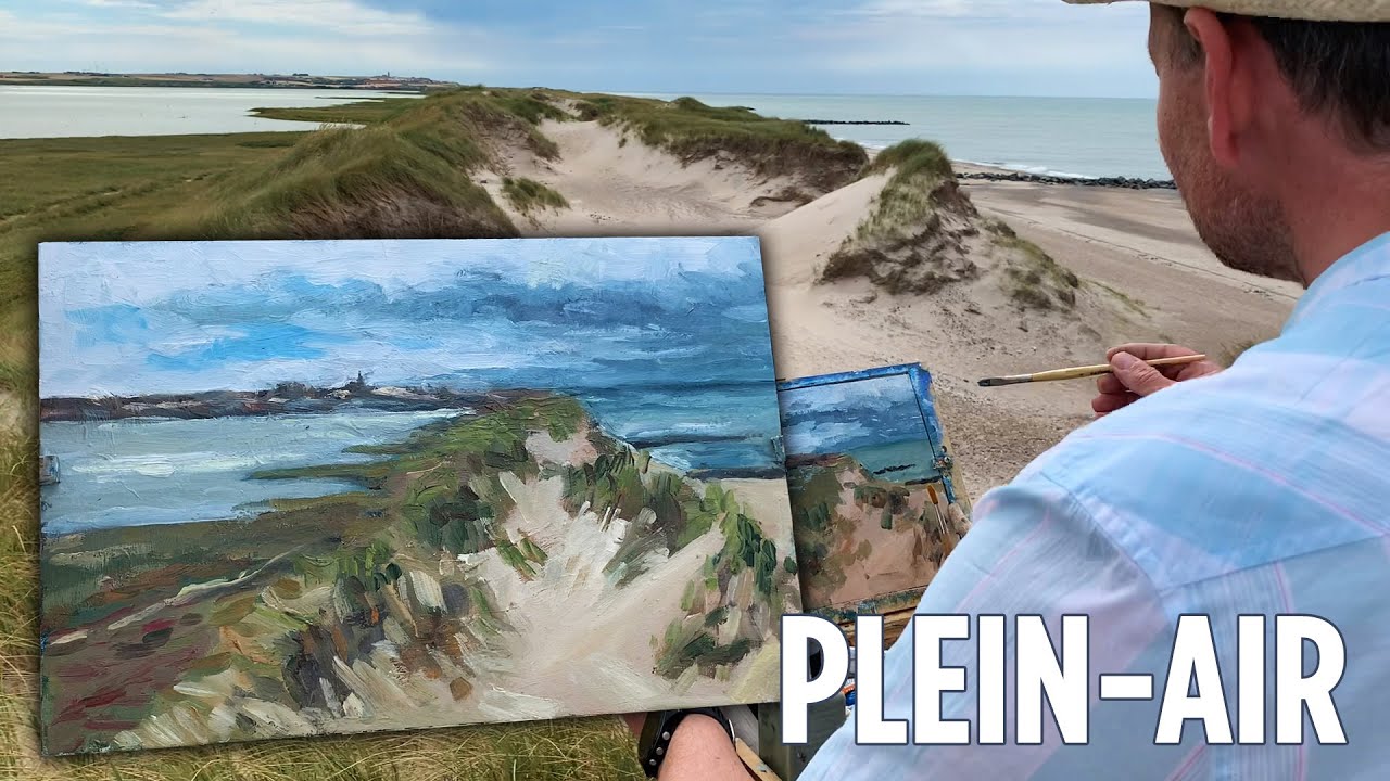 Plein-Air Malerei auf der Düne - Wind und Sonne in Dänemark