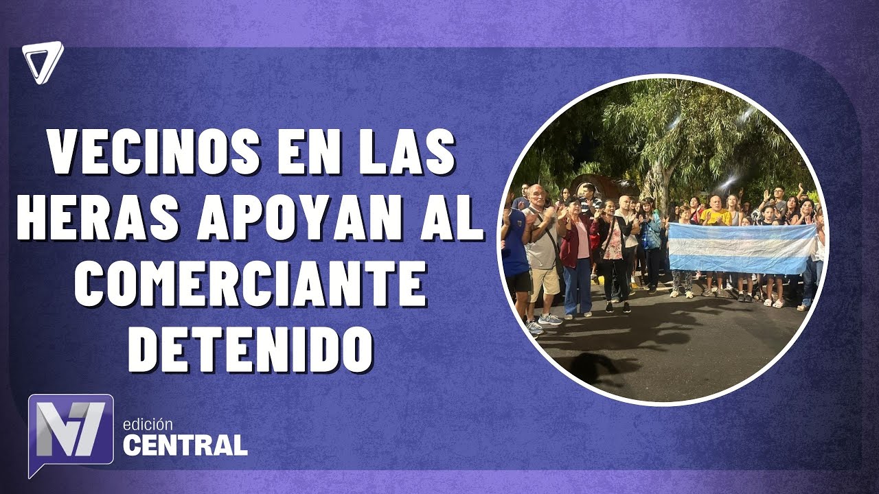 Masiva marcha vecinal por el comerciante detenido en Las Heras