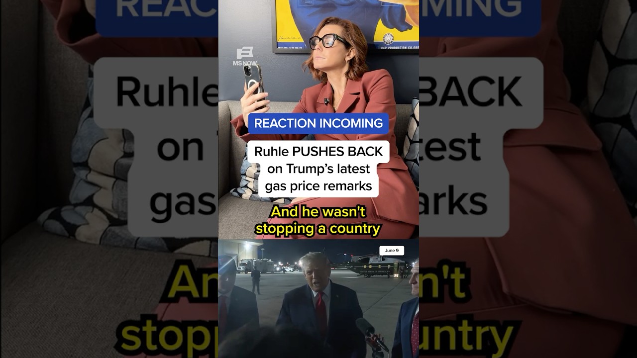 Ruhle PUSHES BACK on Trump's latest gas price remarks