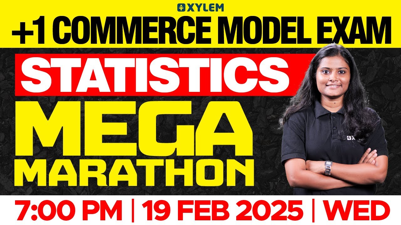 Plus One Commerce - Statistics | Model Exam - Mega Marathon | Xylem Plus One Commerce