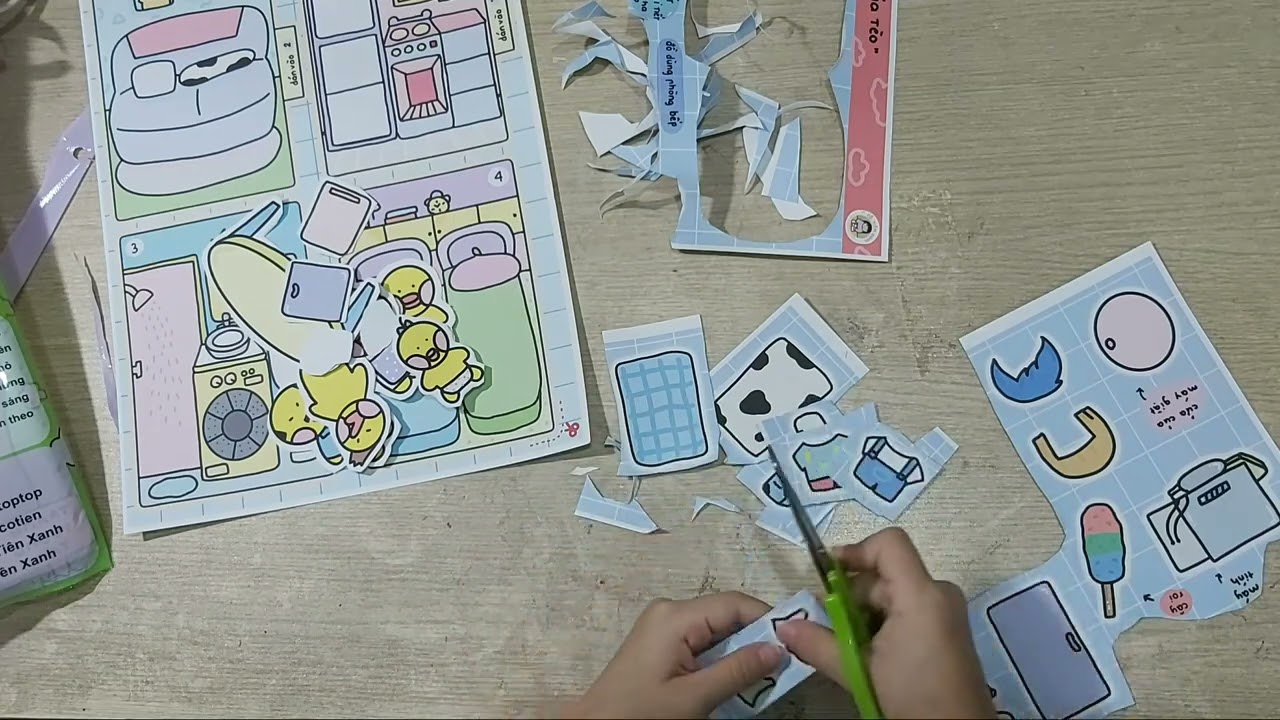 Review tranh tương tác Cô Tiên Xanh cắt dán sáng tạo giàu trí óc|Green fairy interactive paper toy