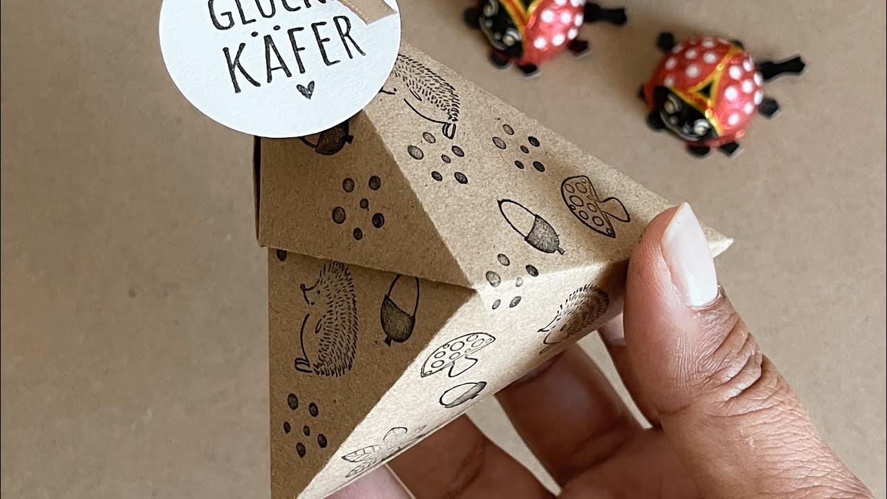 langsame Videoanleitung | Wie man eine DIY DREIECKSBOX ohne Kleber selber faltet 