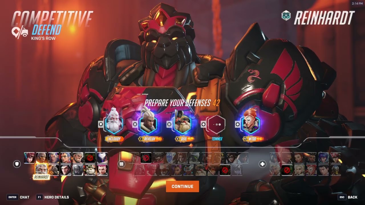 Carrying on Reinhardt! LHCLOUDY REINHARDT OVERWATCH 2 SEASON 17 TOP 500
