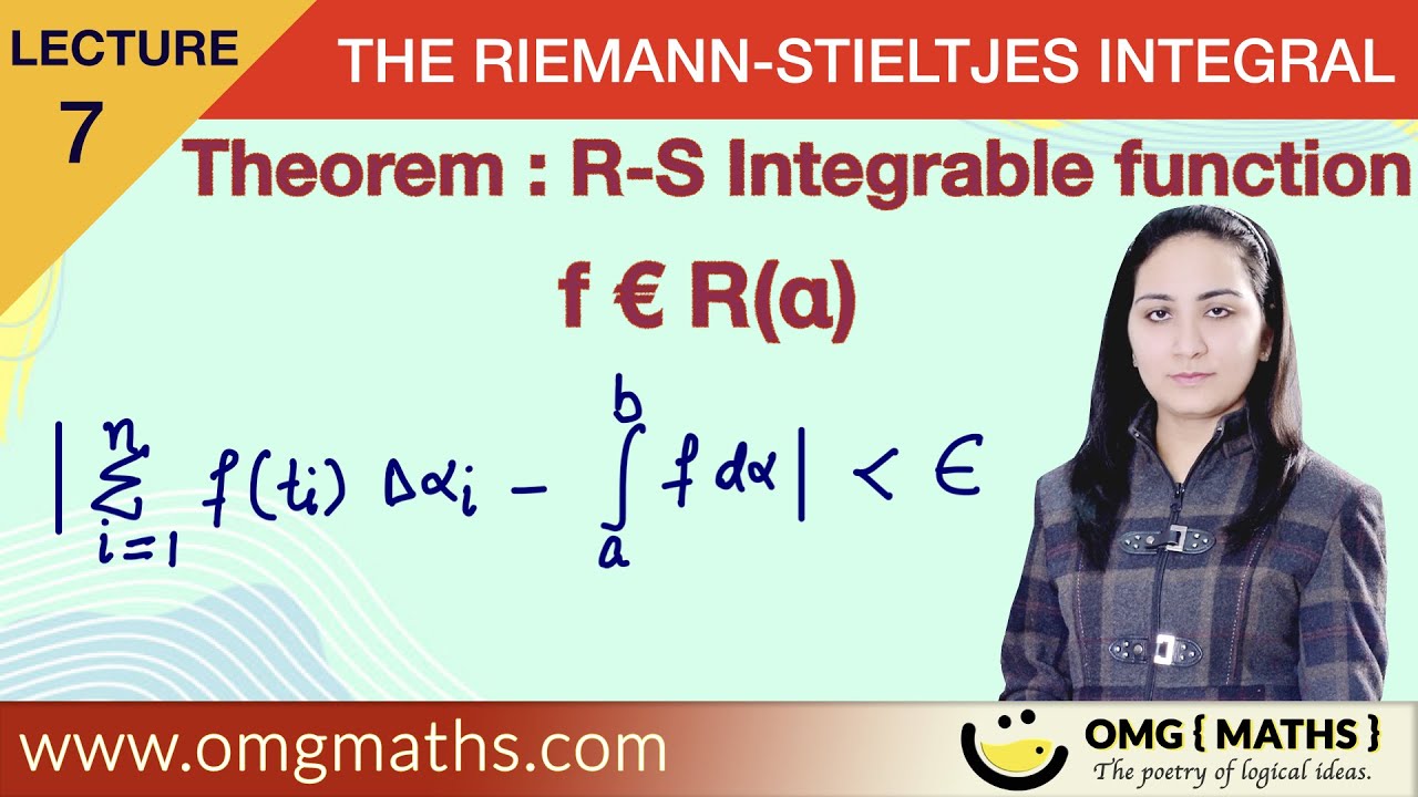 Riemann Stieltjes Intragrability | Theorem | Condition Of Integrability | R-S Integral