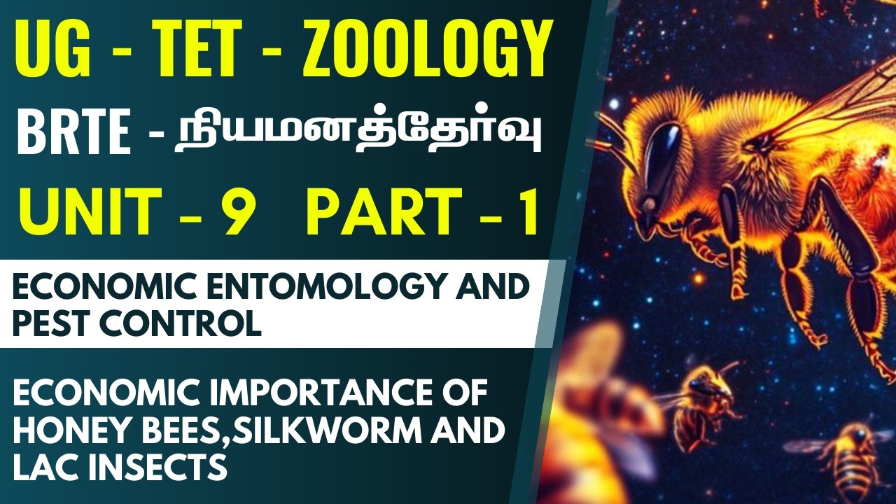 UG - TET - ZOOLOGY - நியமனத்தேர்வு - UNIT - 9 - ECONOMIC IMPORTANCE OF HONEY BEES SILKWORM -PART - 1