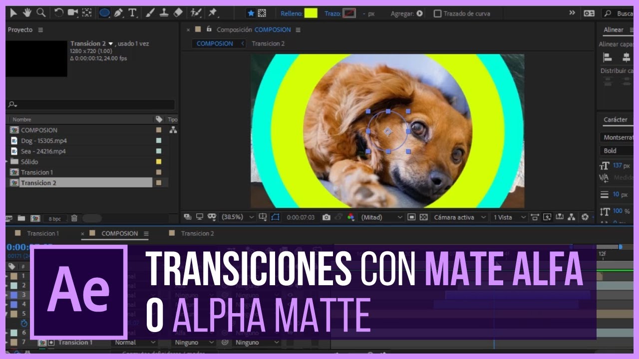 Como crear transiciones en After Effects con Mate Alfa - (Tutorial) #2