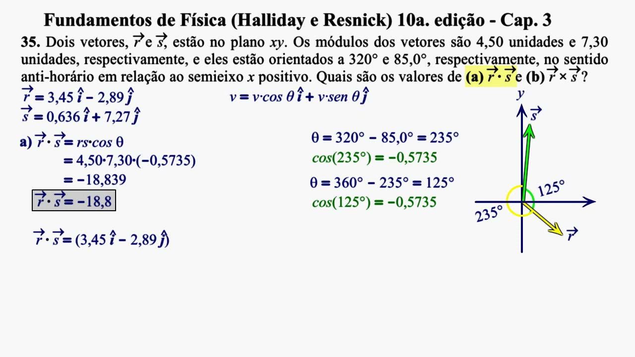 Aula 35 - Fundamentos de Física (Halliday e Resnick) 10a. Edição - Cap 3.