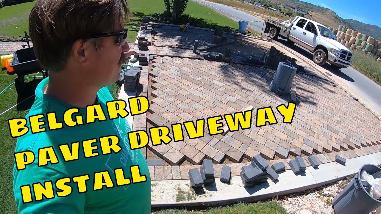 Укладка подъездной дороги из брусчатки. Belgard Urbana
