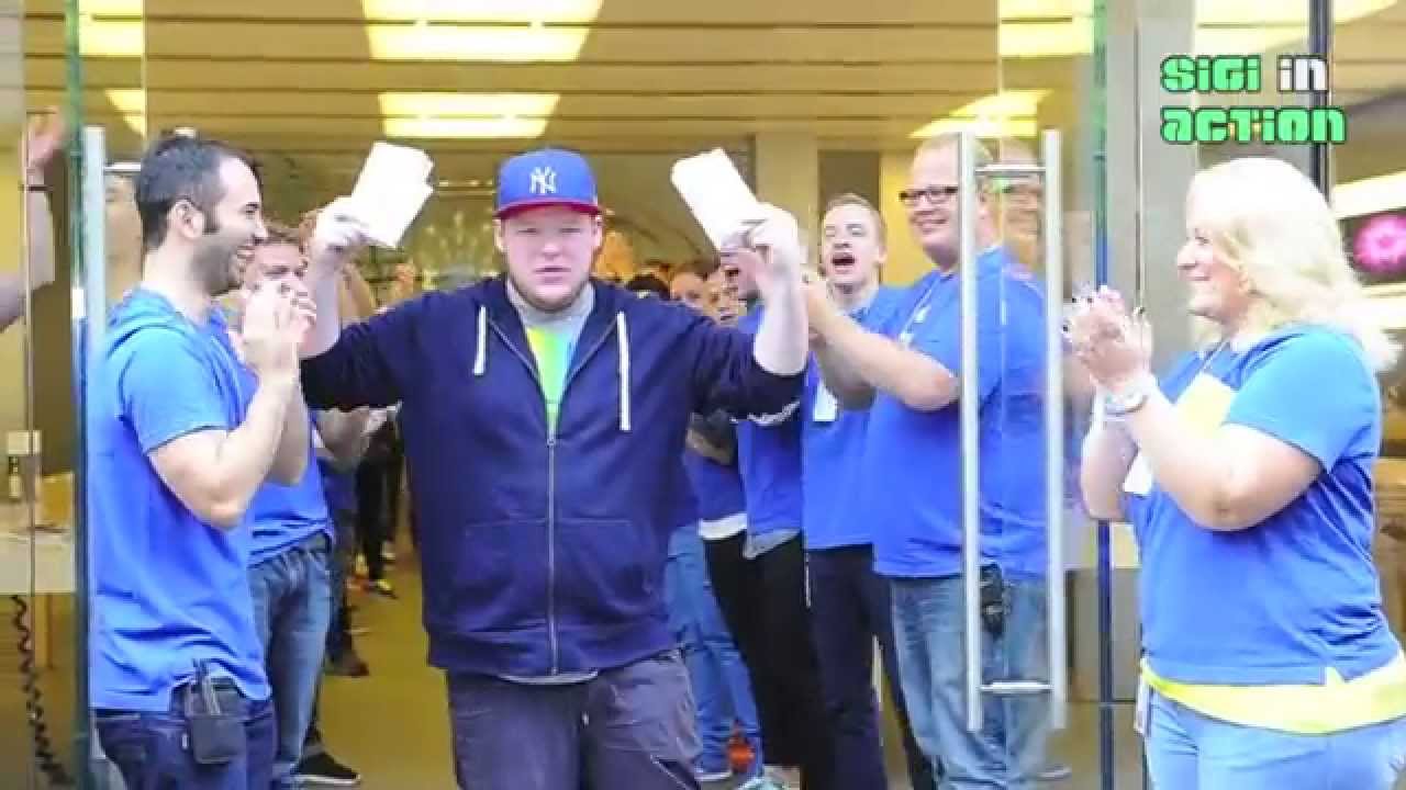 Erster iPhone 6 K&auml;ufer/Besitzer: Verkaufsstart @ Apple Store in Munich Rosenstrasse