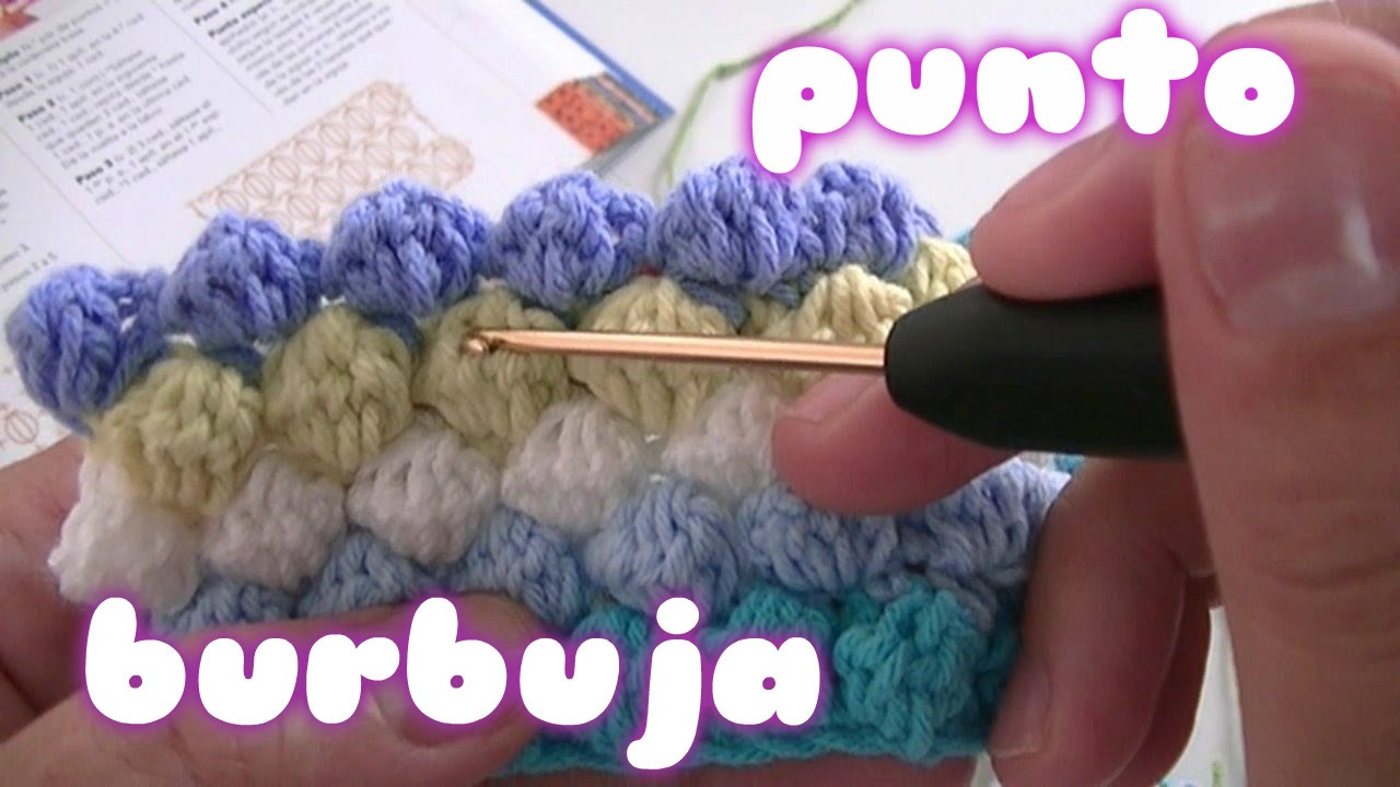 Como hacer el punto burbuja o garbanzo en ganchillo |crochet 