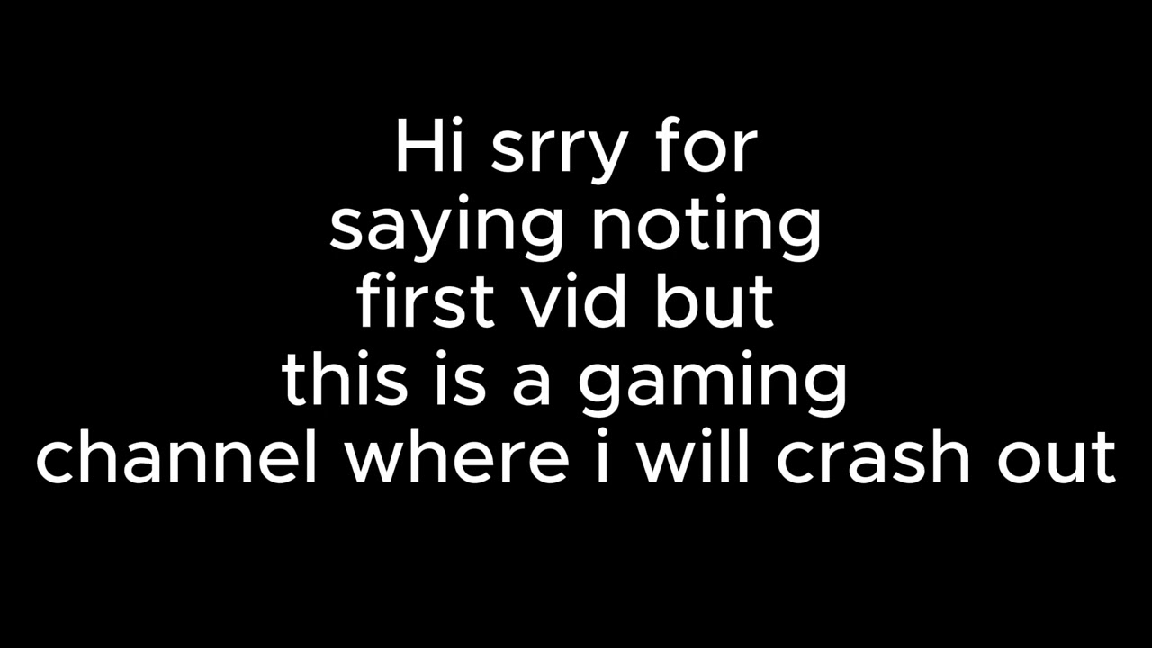 My actual first vid