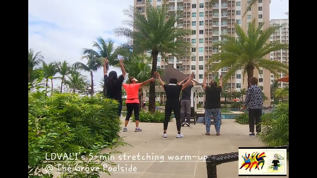 5-min stretching warm-up by LDVALI @ The Grove Poolside 