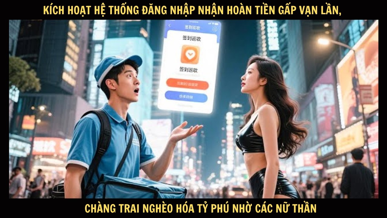 Kích hoạt hệ thống đăng nhập nhận hoàn tiền gấp vạn lần, chàng trai nghèo hóa tỷ phú nhờ các nữ thần