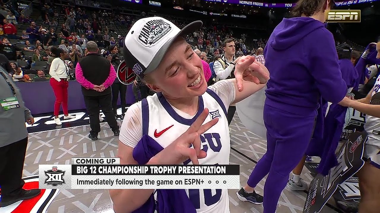 🚨 Trophy Presentation: Hailey Van Lith, TCU wins Big 12 women's basketball tournament championship