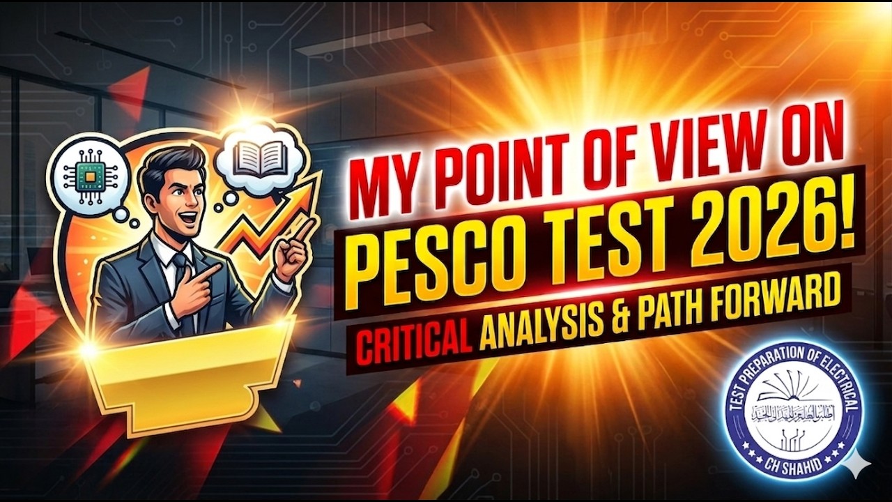 PESCO Jr. Engineer SDO Electrical Test of ETEA 2026 | PESCO Jobs 2026 | Government Job 2026