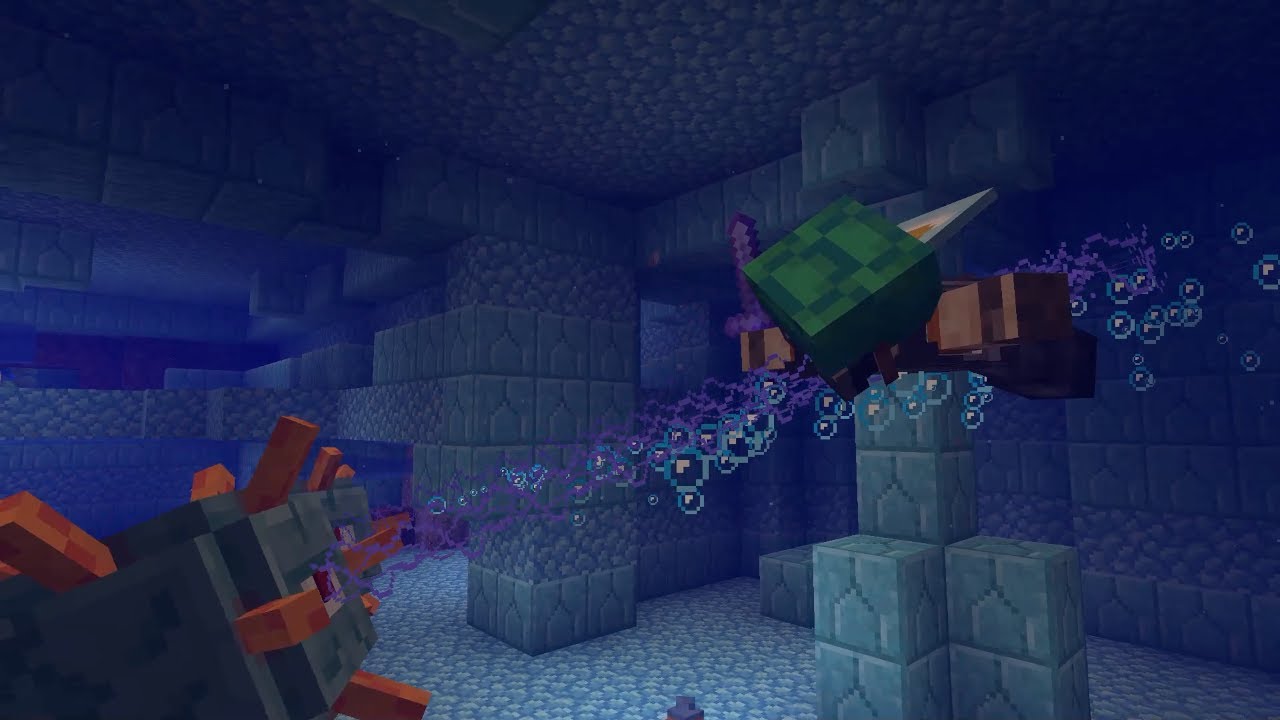 Visit to an Ocean Monument in Minecraft