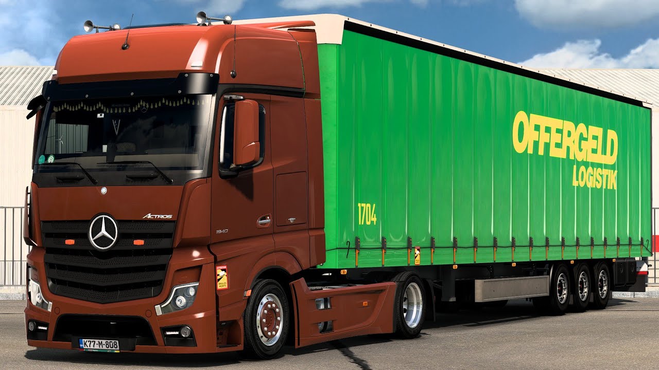ETS2 | Realistic Driving | Mercedes Actros MP4 | PNG + JBX | 1.54