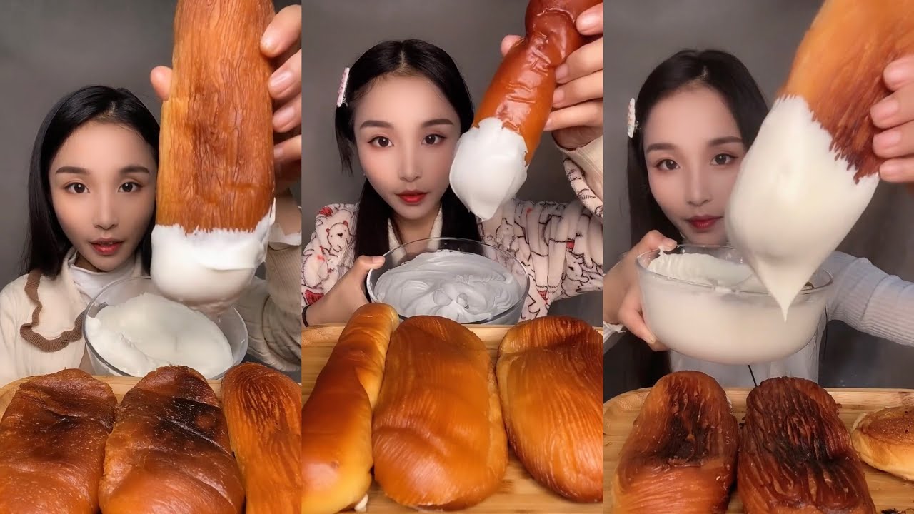 Asmr fried bread | Mukbang Eating 🍞🥖 #22