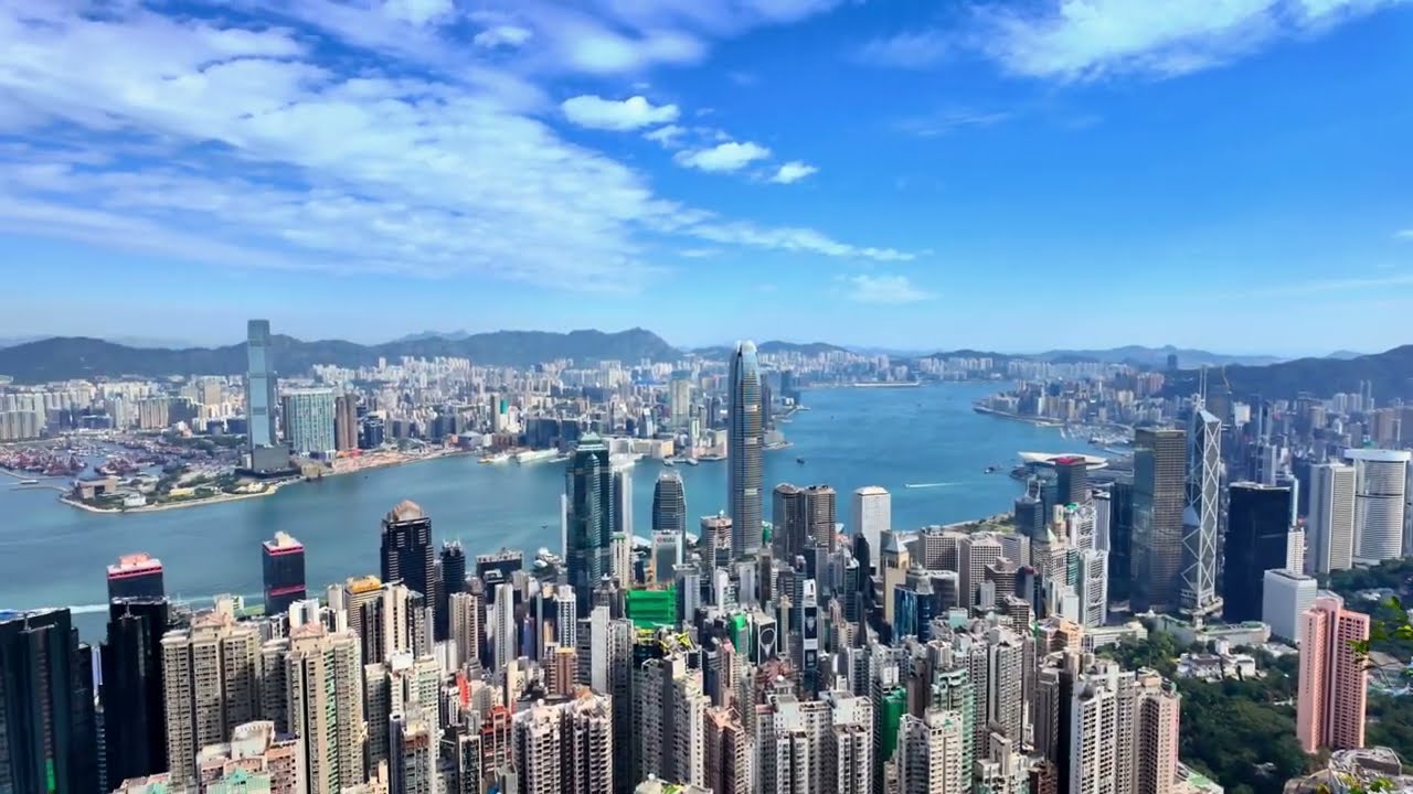 View from Peak Trail, VIctoria Peak, Hong Kong (4K HDR)