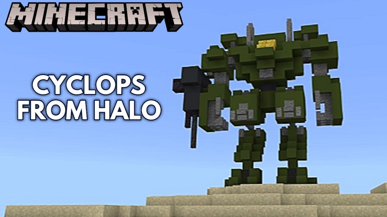 MINECRAFT (PS4) : How To Build Cyclops From Halo