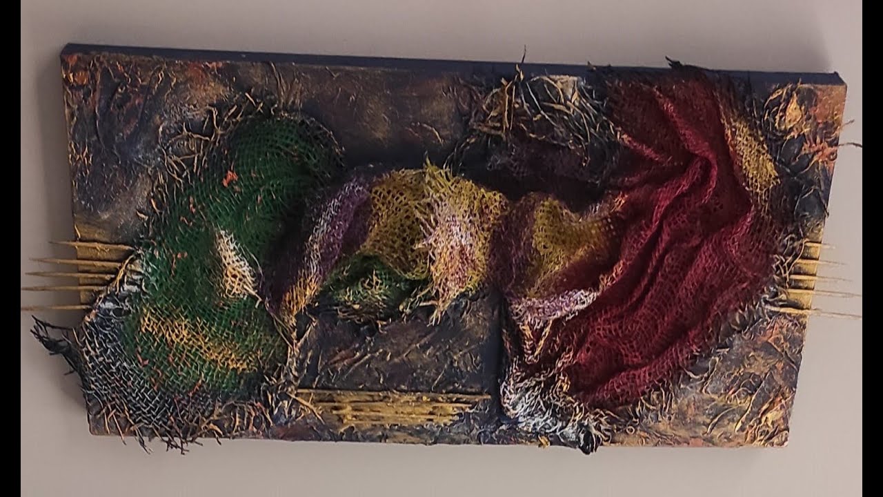 Bu Tabloyu Siz de Denemek İsteyeceksiniz/Rölyef ve kumaş ile tuval/ Öfke Kontrolünüz Nasıl?