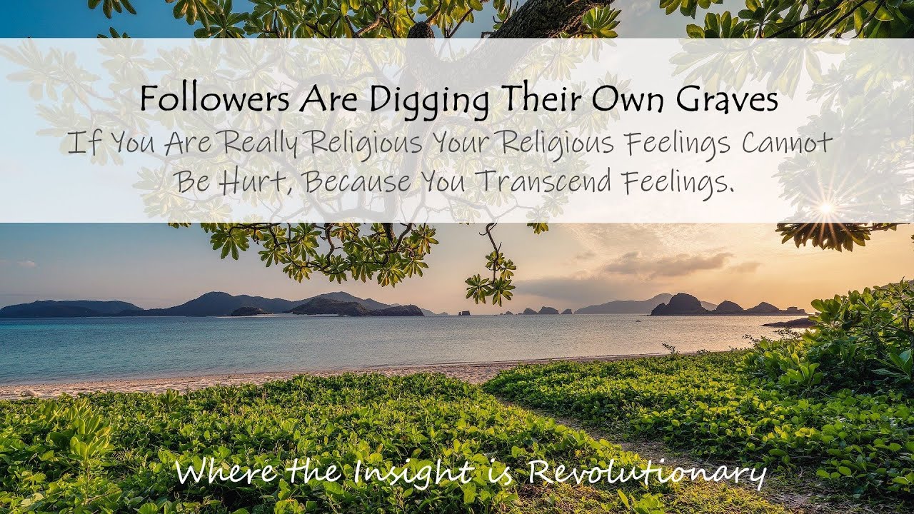 If You Are Really Religious Your Religious Feelings Cannot Be Hurt, Because You Transcend Feelings