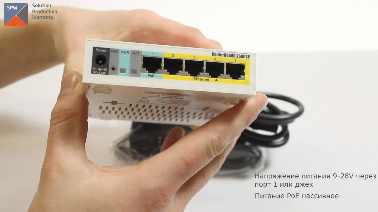 Обзор Mikrotik RB 260GSP - SPW