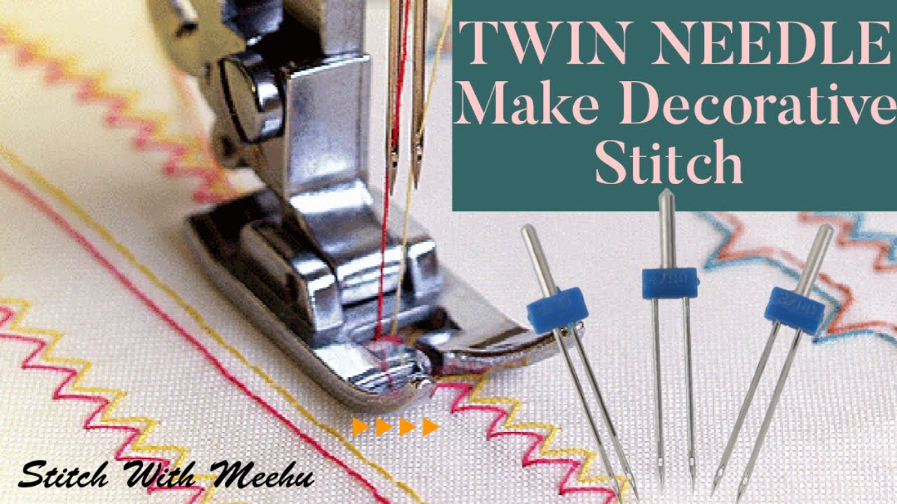 How To Use Twin Or Double Needle In Usha,Singer, Brother Sewing Machine In Hindi 