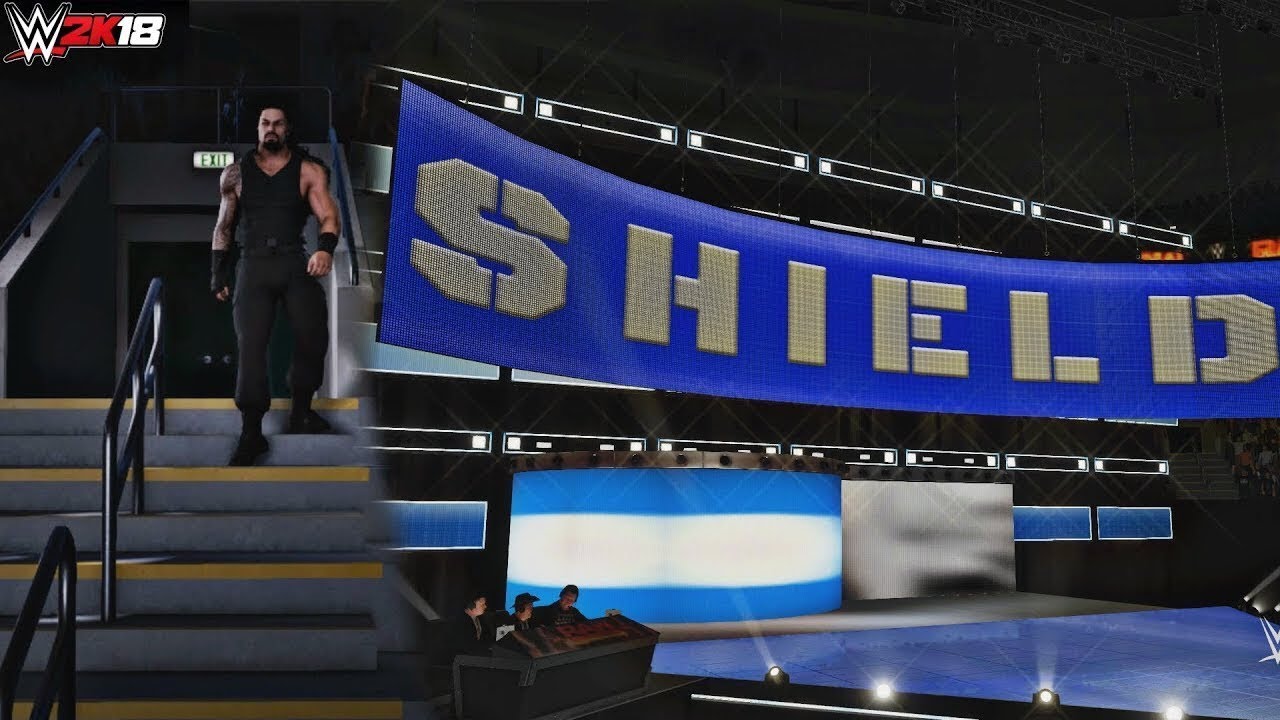 WWE 2K18 Shield 2017 Trons GFX feat. Roman Reigns Free Cam Crowd Entrance (PC Mods)