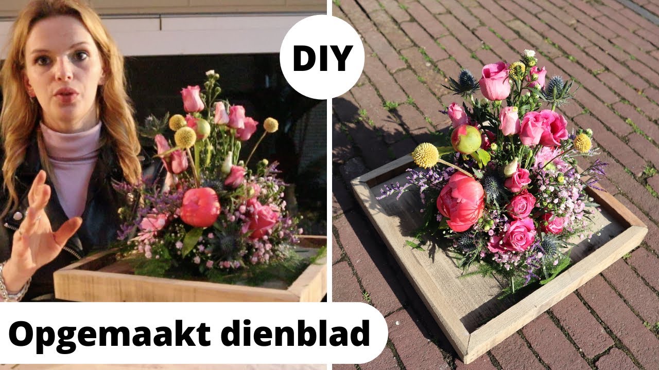 Luxe dienblad bloemstuk 🌸 | Cursus bloemschikken #81 | Carlein Tukkers