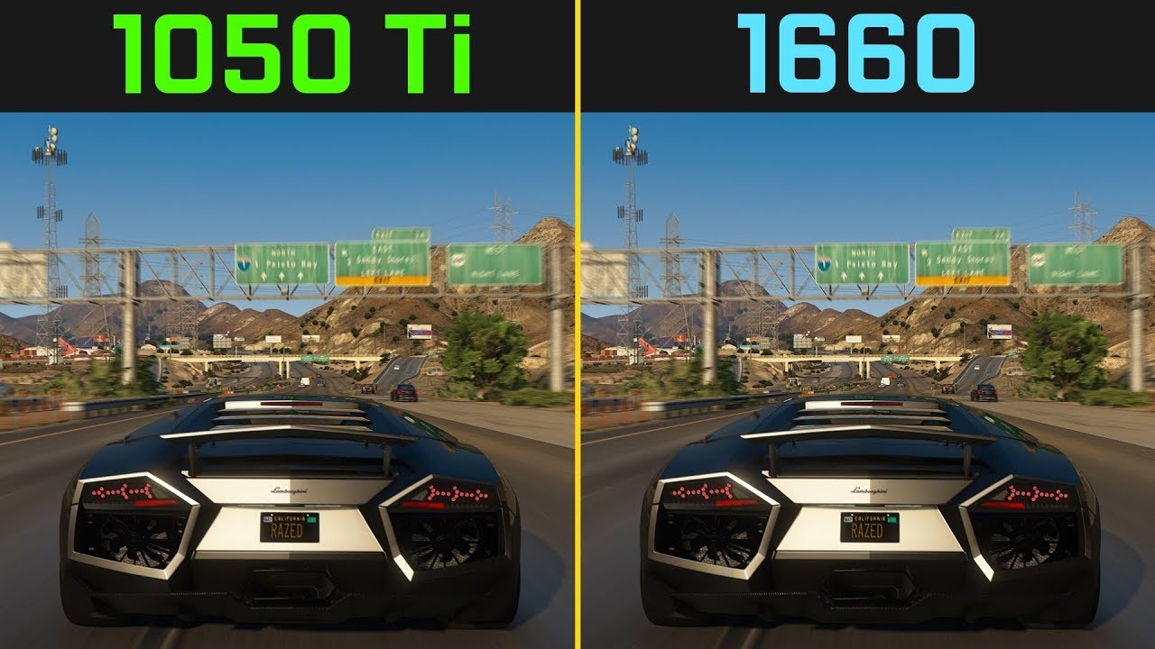 GTA 5 GTX 1050 Ti vs. GTX 1660 (i5 7400)