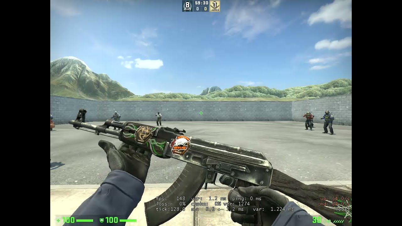 AK-47 Emerald Pinstripe FT / Showcase / Tapping