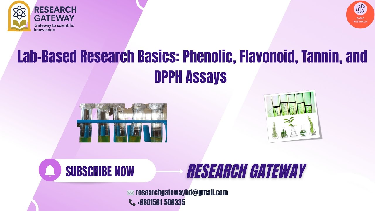 Lab-Based Research Basics: Phenolic, Flavonoid, Tannin, and DPPH Assays ||Research Gateway 2026