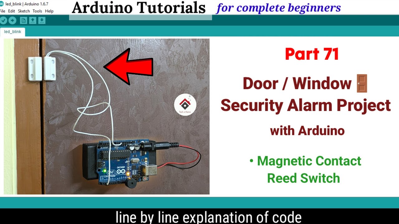 Проект системы безопасности двери на базе Arduino с магнитным герконовым выключателем MC-38 | Без...