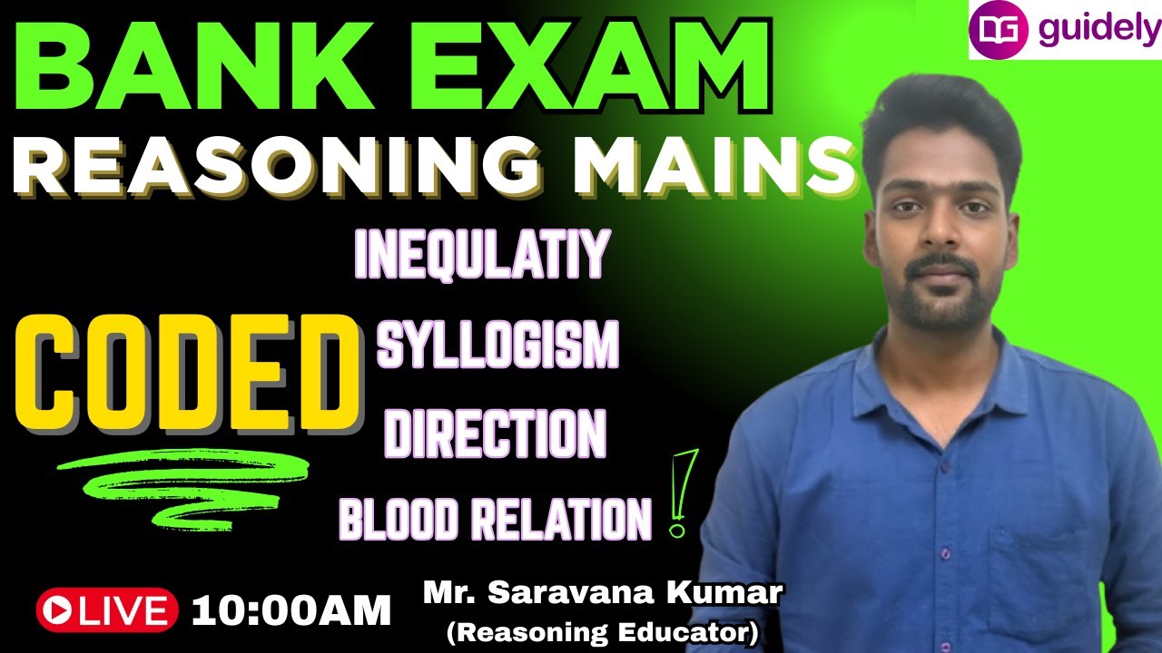 REASONING CODED INEQUALTIY, SYLLOGISM, DIRECTION & BLOOD REALTION IN TAMIL | BANK EXAM REASONING
