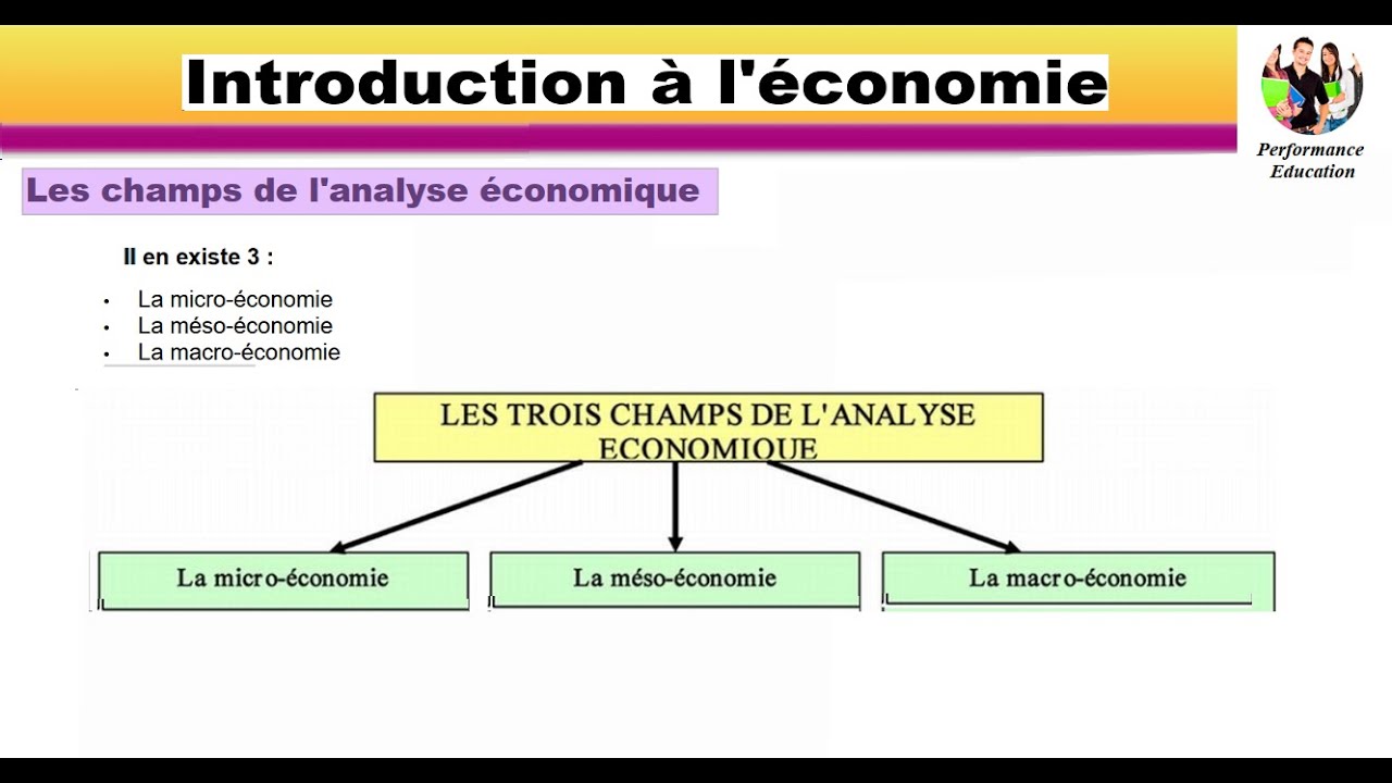Les champs d'analyse économique :  Microéconomie - Mesoéconomie - Macroéconomie