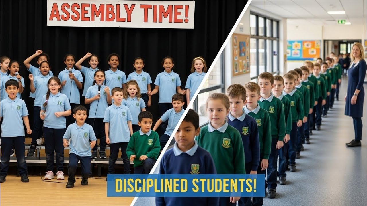 Primary School Assembly | Discipline & Queue Formation by Students in Uniform