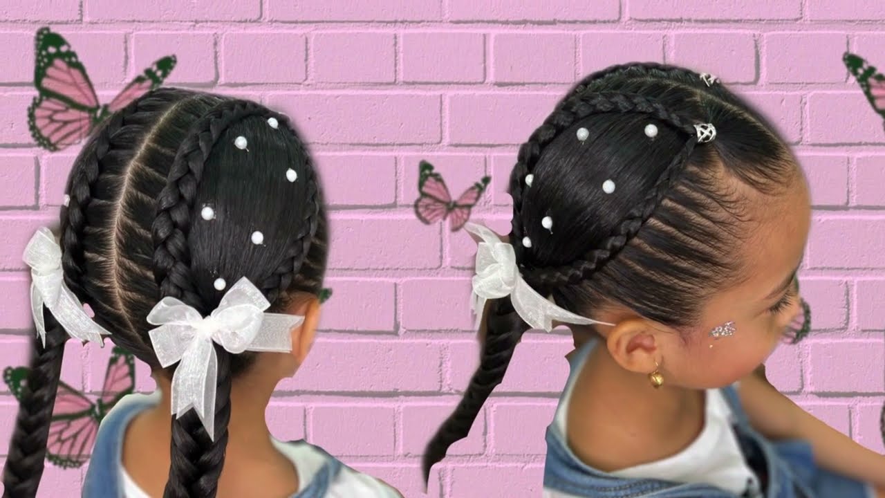 Trenza y perlas / Braids/ trancas