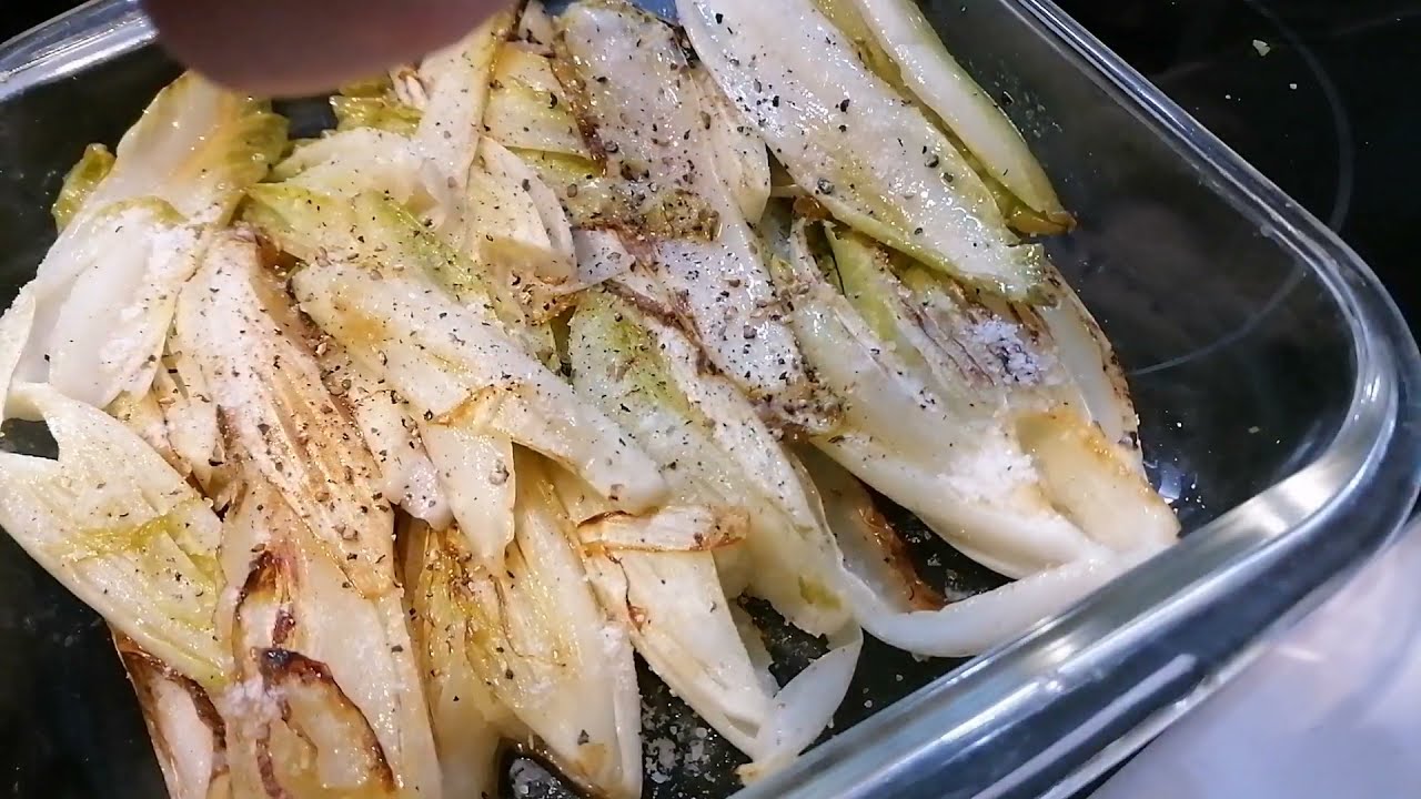 Салатный Цикорий Запечённый в Сливочном Соусе. Эндивий. Как убрать горечь в салатом цикорие?
