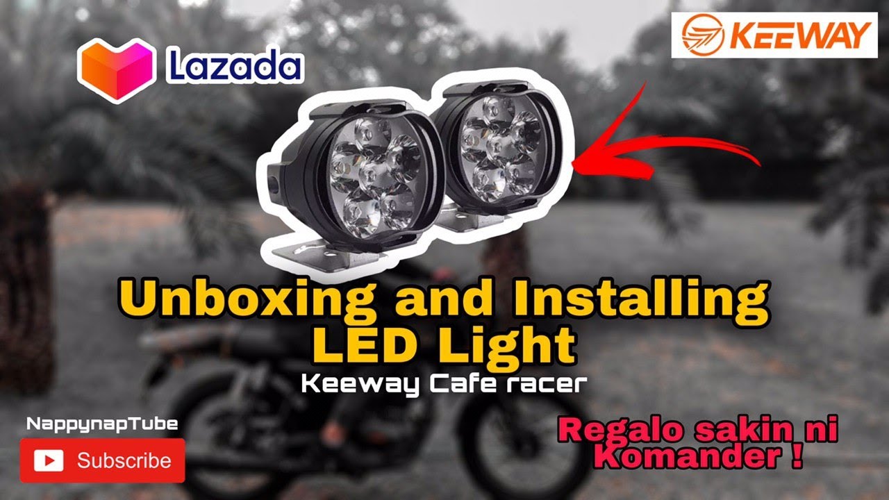 Installing| Unboxing Auxiliary Lamp/Fog Light |Keeway Cafe racer (Regalo ni komander) [Lazada]